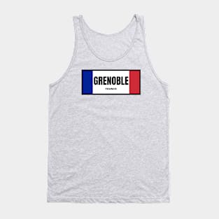 Grenoble City in French Flag Colors Tank Top